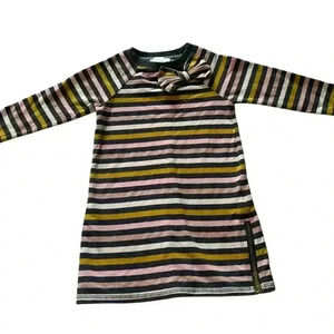 Kate Spade Girls size 4Y Colorful Striped Dress with Bow